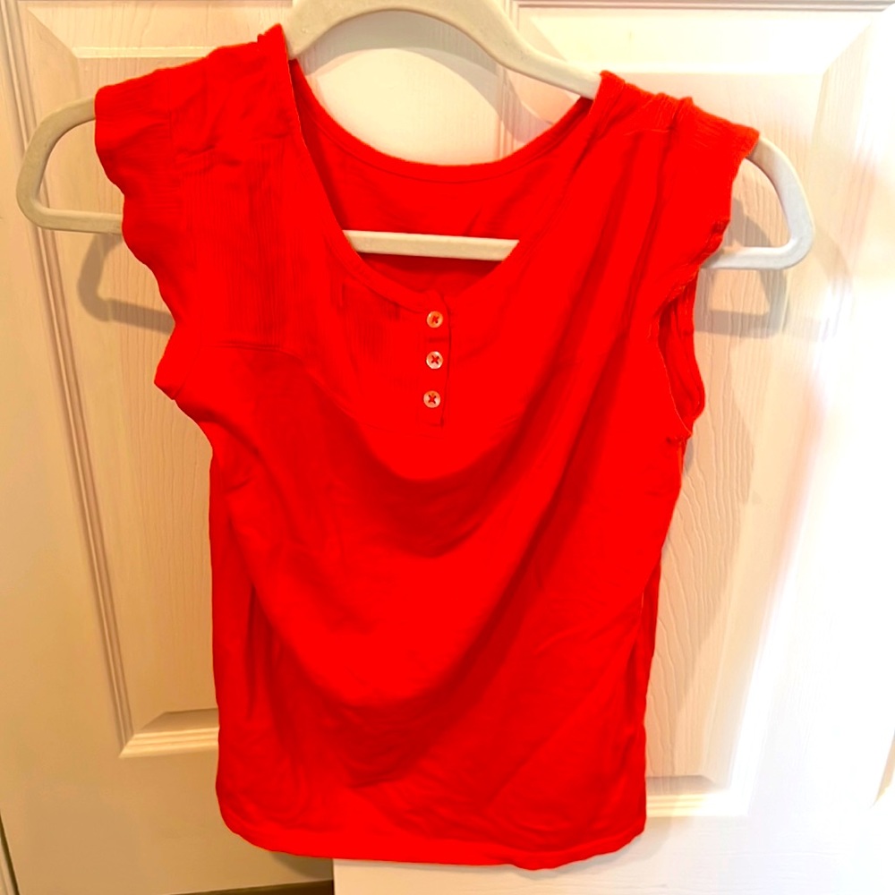 Ralph Lauren orange butterfly sleeve t-shirt - Picture 1 of 4